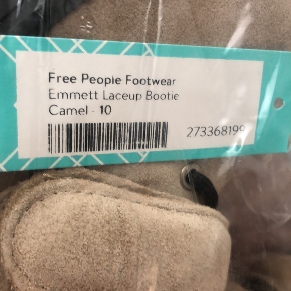 Free People Emmett Boot Lace Up Latte Suede Camel NEW 10 US 40 - Picture 8 of 10